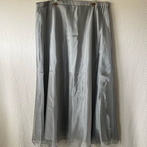 Michaelangelo Gray Polyester Maxi-Skirt-16